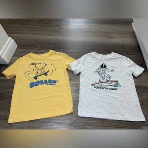 Kids Graphic T-Shirts - Yellow and Gray
